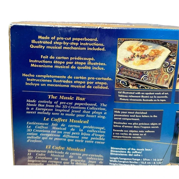 Wrebbit 3D Creations The Music  Box Working Music Sealed Craft New - Picture 2 of 10